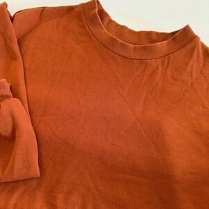 Paper Crane Bubble Sleeve Pullover - Size S - Burnt Orange